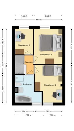 Plattegrond - Broekerheide 32, 7609 TT Almelo - Eerste verdieping.jpg
